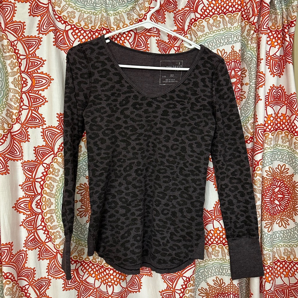 Free People Thermal Printed Top Size XS